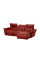 Red Leather Angular Sofa