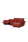 Red Leather Angular Sofa