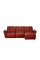 Red Leather Angular Sofa